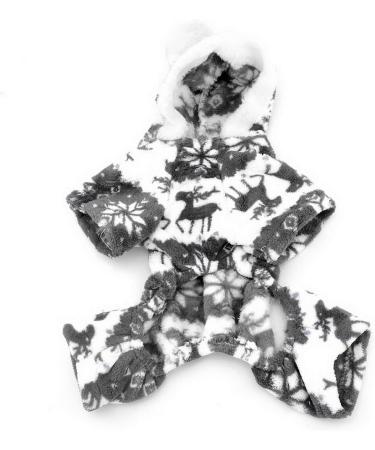 Ranphy Hooded Sweater for Small Dogs & Cats - Soft Velvet Reindeer Pattern - Puppy Jumpsuit XXL (40cm Back 52cm Chest) - Cozy Apparel for Male & Female Pets - Buy Online on GoSupps.com