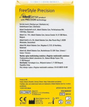 Buy Freestyle Precision Blood Glucose Test Strips - 100 Pcs | International Shipping Available - Buy Online on GoSupps.com