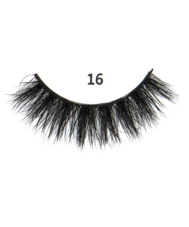 MIZ LASH 3D Mink Eyelashes - 100% Real Fur Cruelty-Free Reusable Soft & Thick False Lashes #16 | Dramatic Fluffy & Natural Look | Handmade Eyelash Extensions for Women - Buy Online on GoSupps.com