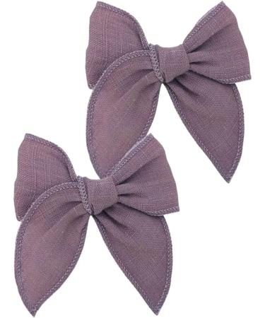 New 2025 2 Pcs Mini Fable Bow Hair Clips For Toddler New For Fashion Cotton Linen Hair Bows Barrettes Hairbow Accessories Hairgrips Jewelry Fashion Accessories Creative Gift - Buy Online on GoSupps.com