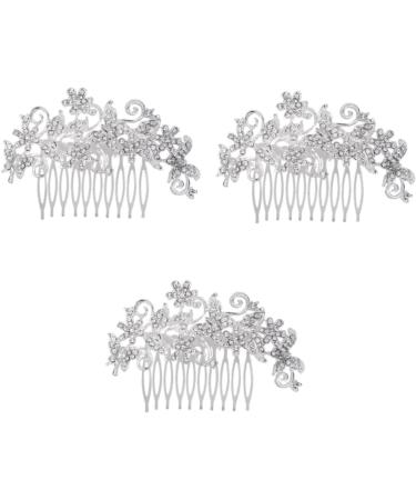 FRCOLOR Set of 3 Crystal Hair Comb Bridal Wedding Hair Clips Hair Clips Hair Pin Tiara Wig Rhinestone Comb Hair Comb Slide Clip Hairpiece Vintage Headpiece Accessories - Buy Online on GoSupps.com