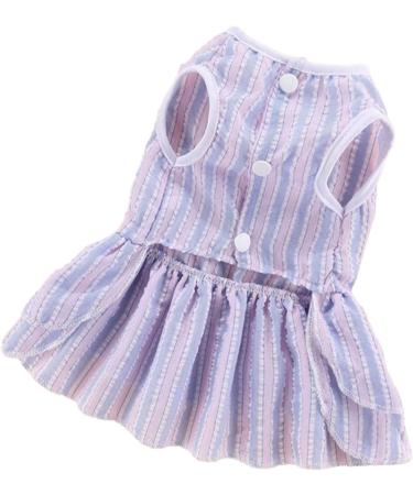 Pet Dress for French Bulldog Bichon Teddy Pomeranian Dog Supplies Pet Dress for French Bulldog Bichon Teddy Pomeranian Stylish Striped with Bowknot Breathable Easy to Wear XL Light Blue - Buy Online on GoSupps.com