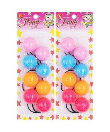 8 Pcs Hair Ties 40mm Large Ball Bubble Ponytail Holders Colorful Elastic Accessories for Kids Children Girls Women All Ages (Light Pink/Sky Blue/Orange/Hot Pink) Pink/Blue/Orange/Red - Buy Online on GoSupps.com