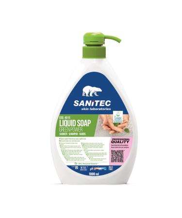 SANITEC igiene sicura Sanitec Green Power Liquid Soap Eco-friendly for Body and Hair Delicate Floral Scent 1000 ml