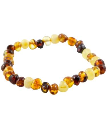 Healing Hazel 100-Percent Baltic Amber Adult Bracelet Multi Polished 7-Inch