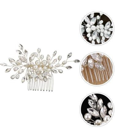 ifundom Bride Hair Comb Lightweight Metal Bride Hair Comb Sparkling Hair Piece Wedding Party Hair Accessory - Buy Online on GoSupps.com