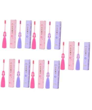 FRCOLOR Toothbrush Bulk 20 Pcs Tooth Brush Daily use Kids Tooth Travel Children's Products Brush Filament Soft Fur Household Children Toothbrush cepillos de para Gum Guard 1 Count (Pack of 1) Assorted Colorx5pcs