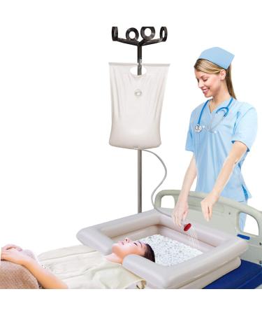 Portable Inflatable Shampoo Basin Set for Seniors & Disabled - Bedside Hair Washing & Coloring Kit (1 set) - Buy Online on GoSupps.com