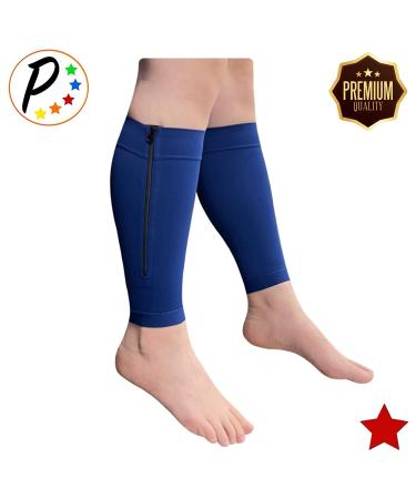 Premium Footless Compression Calf Sleeves 20-30 mmHg | YKK Zipper | International Shipping - Buy Online on GoSupps.com