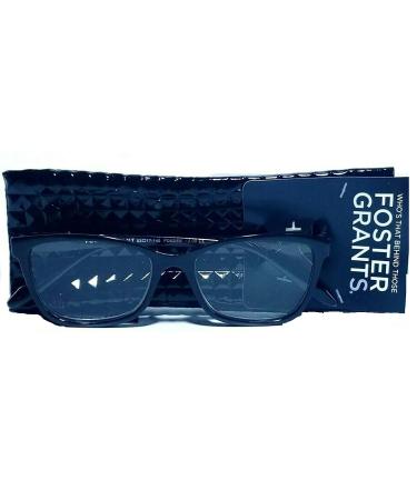 Foster Grant VRL2004 Black Women's Reading Glasses w/Soft Case +2.50