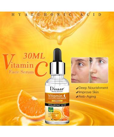 DISAAR BEAUTY Vitamin C Hyaluronic Acid Anti-Aging Moisturizing Facial Serum Deep Nourishment Anti-Acne Improve Skin 30ML - Buy Online on GoSupps.com