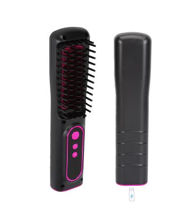 Rechargeable Hair Straightener Brush HURRISE Cordless USB Hair Straightener Fast Heating Frizz Control Professional Comb with Ergonomic Handle Design for Effortless Hair Straightening