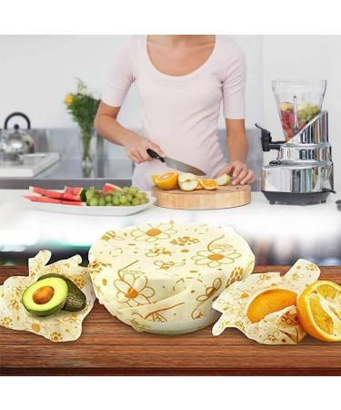 Hishop Reusable Beeswax Food Wrap 7 Pack - Eco-Friendly Sandwich Bags and Dish Covers - Includes Sizes S, M, L, XL (LINAN001) - Buy Online on GoSupps.com