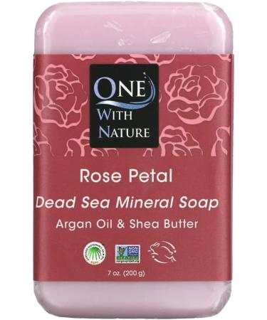 One With Nature Rose Petal Soap Bar - Natural Handmade & Eco-Friendly for Glowing Skin - Buy Online on GoSupps.com