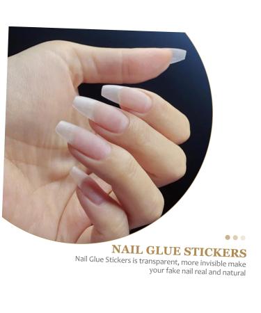 Ipetboom 20 Sheets Double Sided Adhesive Nail Stickers Fake Nail Tips False Nail Tips Transparent Gel Stickers Self-adhesive Nail Stickers Nail Art Stickers Fake Nails Nail Glue medium Transparent - Buy Online on GoSupps.com