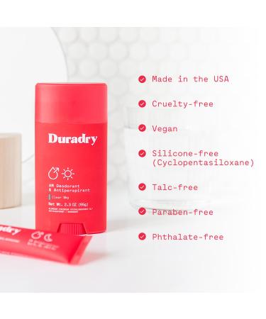 Duradry Antiperspirant Deodorant for Women and Men - Anti Sweat Maximum Strength Deodorant Excessive Sweat Protection for Armpits Naturally Neutralize Odor - Limitless 2.3 Oz Limitless (Cool Citrus + Cedar) - Buy Online on GoSupps.com