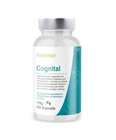 Cognital 90 capsules Brahmi (Bacopa Monnieri extract) Ginkgo Biloba OPC grape seed extract & Siberian ginseng |Natural micronutrients