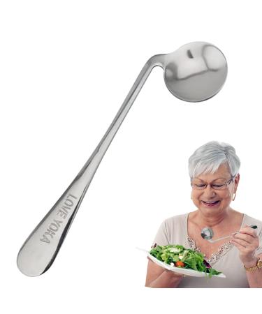 Elderly Elbow Spoon - Angled Eating Fork Curved Spoon Utensil for -Feeding Angled Spoon Utensil for Elder Feed Nursing Comfortable and Safe for Disabled Adults and Elderly Fanelod Left Hand - Spoon