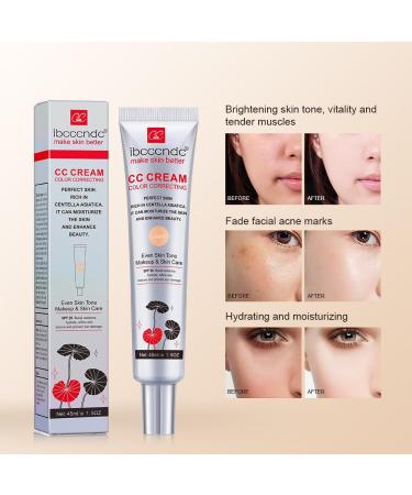 CC Cream Color Correcting Color Correcting CC Cream with Centella Asiatica and With SPF 25 Coverage Lightweight Foundation Boost Radiance Even Skin Tone Avoid Sun Damage (#1-Dark) - Buy Online on GoSupps.com