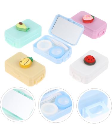 HOMSFOU 5 PCS Cute Travel Contact Lens Case with Tweezers - Perfect for International Shipping - Buy Online on GoSupps.com