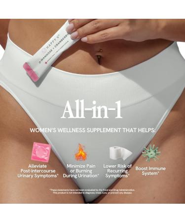 Happy V D-Mannose + Cranberry Stick Packs | Dr Formulated Urinary Tract Support Supplement | D Mannose Supplements for Women - Bladder Support - Promotes Urinary Comfort - 15 Stick Packs - Buy Online on GoSupps.com