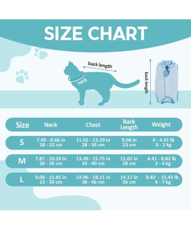 Avont Katzenbody Recovery Suit for Cats | Post-Op Healing Leak Protection Abdominal Wounds Skin Issues - Blue S - Buy Online on GoSupps.com