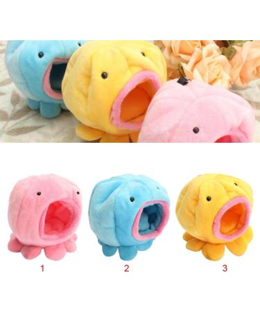 Octopus Shape Rat Hamster Bird Squirrel Warm Soft Bed Pet Toy House Cage You PICK - Pink - Buy Online on GoSupps.com