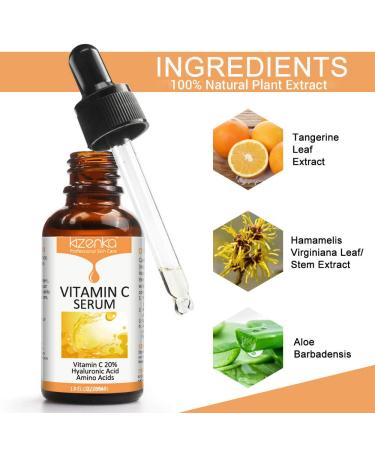 Vitamin C Serum for Face - Anti-Aging & Hydrating with Hyaluronic Acid | All Skin Types | 1 Fl Oz - Buy Online on GoSupps.com