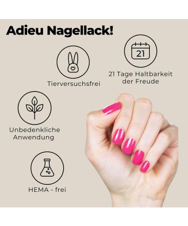 Original Miss Sophie Nail Foils - Pink Perfection | 24 Ultra-Thin Nail Polish Strips for Fingers & Toes | Perfect for Natural Acrylic Gel & Shellac Nails - Buy Online on GoSupps.com