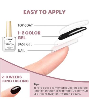 White Nail Polish - Milky White Gel Nail Polish - 15ml French Manicure Nail Polish - Clear Nude Soft Sheer White Gel Polish - White Nail Varnish for Women DIY French Manicure - Buy Online on GoSupps.com