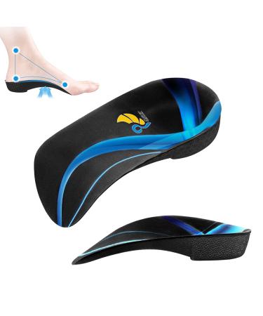 3/4 High Arch Support Insoles Women Men QBK Orthopedic Insoles Suitable for Plantar Fasciitis Flat Feet OverPronation Achilles Tendonitis Height Increase Insoles for Pain Relief M M: 6-8