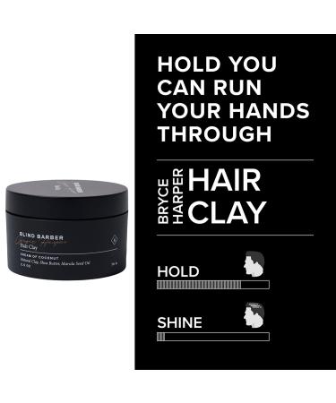 Blind Barber Bryce Harper Hair Clay - Volumizing Styling Paste for Men | Strong Hold Matte Finish | Water Based Hair Product (2.5oz) - Buy Online on GoSupps.com