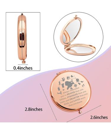 Pocahontas Inspired Compact Makeup Mirror - You are Braver, Stronger, Smarter | Perfect Gift for Princess Movie Fans - Buy Online on GoSupps.com