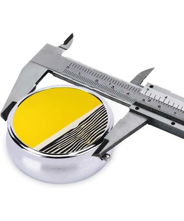 Mustard Yellow & Black Mini Round Pill Box | 3 Compartment Travel Organizer | Portable Medicine Case for Home & Office - Buy Online on GoSupps.com