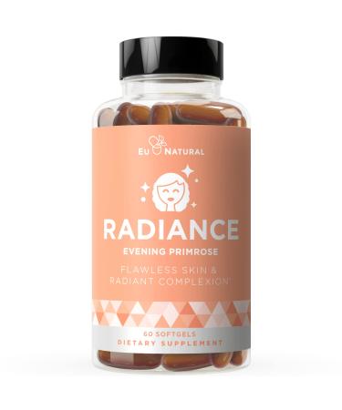 Radiance Flawless Skin & Complexion  Hormonal Acne, Healthy Skin Care  Cold Pressed Acne Pills, Evening Primrose Oil, Black Seed Oil, & DIM  60 Liquid Softgels
