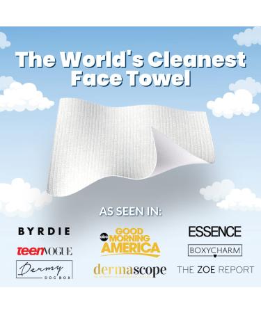 Clean Skin Club XL Acne-Fighting Biodegradable Face Towel | Award-Winning Disposable Makeup Removing Wipes | Dermatology Tested & Approved | Super Soft for Sensitive Skin | 50 Count Pack - Buy Online on GoSupps.com