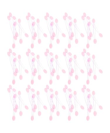 Beaupretty 100pcs Eye Shadow Stick Dual Side Eyeshadow Cosmetic Rubber Cotton Lip Brush Double Head Woman Pink