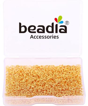 Beadia 18K Gold Plated Jump Rings 3mm 1200pcs for Non Tarnish Jewelry Making - Gold - Buy Online on GoSupps.com