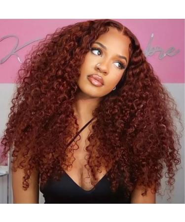 Nadula 10A Brazilian Reddish Brown Jerry Curly Lace Front Wig 24inch - Buy Online on GoSupps.com