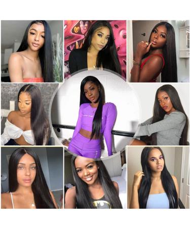 20 Inch Straight HD Lace Front Wig 180% Density - Brazilian Human Hair Pre Plucked Transparent Frontal Wig for Black Women - Buy Online on GoSupps.com