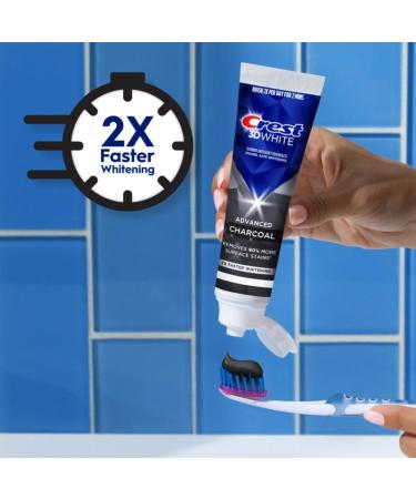 Crest 3D White Advanced Charcoal Teeth Whitening Toothpaste with Fluoride 3.3 oz Pack of 3 - Buy Online on GoSupps.com