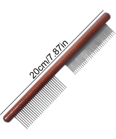 Scalp Comb for Dandruff Removal Stainless Steel Dandruff Removal Comb Dog Flea Comb | Lice Brush Comb with Wood Handle Fine Tooth Dandruff Remover for Home Shops - Buy Online on GoSupps.com
