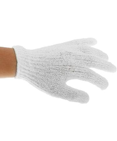 Exfoliating Peeling Bath Gloves - White 1 Pair (2 Pieces) for Spa-Like Skin Care | Fast International Shipping - Buy Online on GoSupps.com