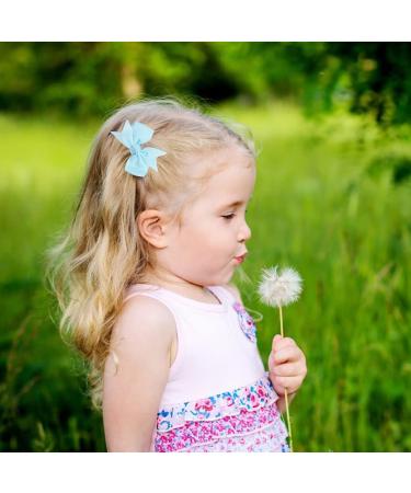 40Pcs Baby Girls Hair Clips Set - Grosgrain Ribbon Bows Barrettes Alligator Clips for Toddlers & Kids in 20 Colors - Buy Online on GoSupps.com