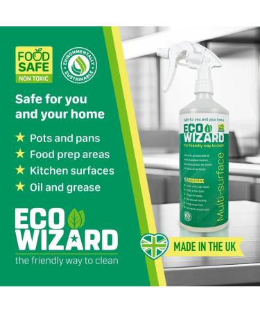 Multi-Purpose Surface Cleaner Spray Bottle (1 Liter) | Child & Pet Friendly | Environmentally Sustainable Bathroom and Kitchen Cleaner Spray | Cruelty Fragrance and Harsh Chemicals Free - Buy Online on GoSupps.com