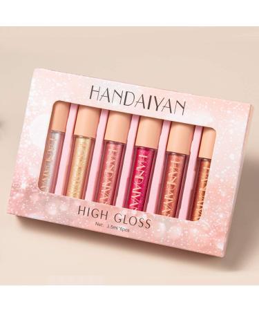 YOUNG VISION 6 Colors Shimmer & Glitter Lip Gloss Set - Perfect Gift for Women/Girls - Buy Online on GoSupps.com