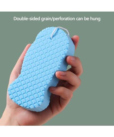 Body Bath Sponge PVA Kids 3D Body Scrubber Reusabl Body Shower Sponges Body Sponge for Foaming Exfoliiating Sponge for Dead Skin Removal Body Wash Women Adults & Kids Blue - Buy Online on GoSupps.com