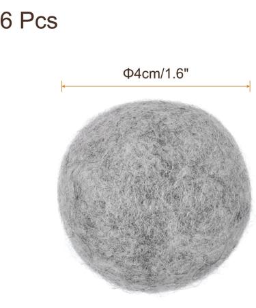 sourcing map 6 Pcs Wool Dryer Balls 1.6 Inches Wool Laundry Dryer Balls for Reducing Clothing Static and Wrinkles Light Grey 1.6" Light Grey - Buy Online on GoSupps.com