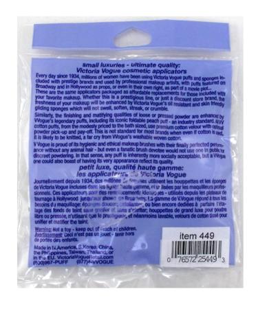 Victoria Vogue Round Puff Pressed Powder Puff - 4-Pack, 4 Count | SGB00GHQBX2UUS - Buy Online on GoSupps.com