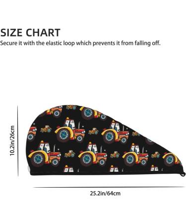 Buy Cartoon Tractor Microfiber Hair Towel - Super Absorbent Coral Velvet Wrap for Long Curly & Thick Hair - Fast International Shipping - Buy Online on GoSupps.com
